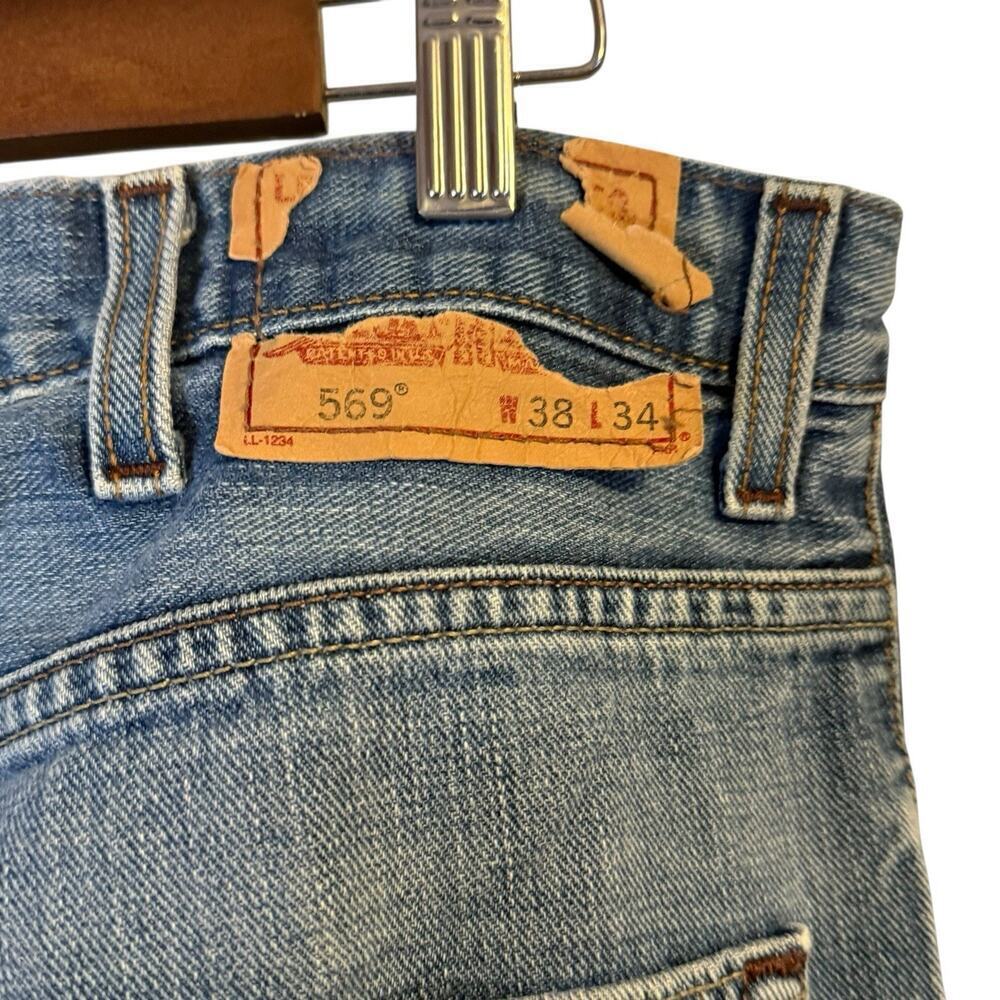 Levi’s 569 Loose Straight Jeans Men’s 38x34 Y2K Vintage Denim - Picture 4 of 13